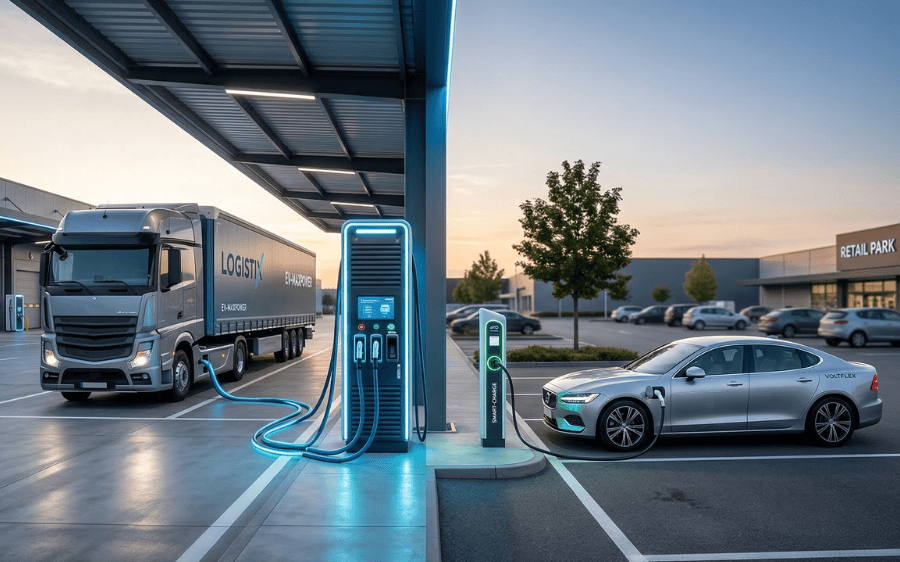 สถานีชาร์จรถบรรทุกไฟฟ้า